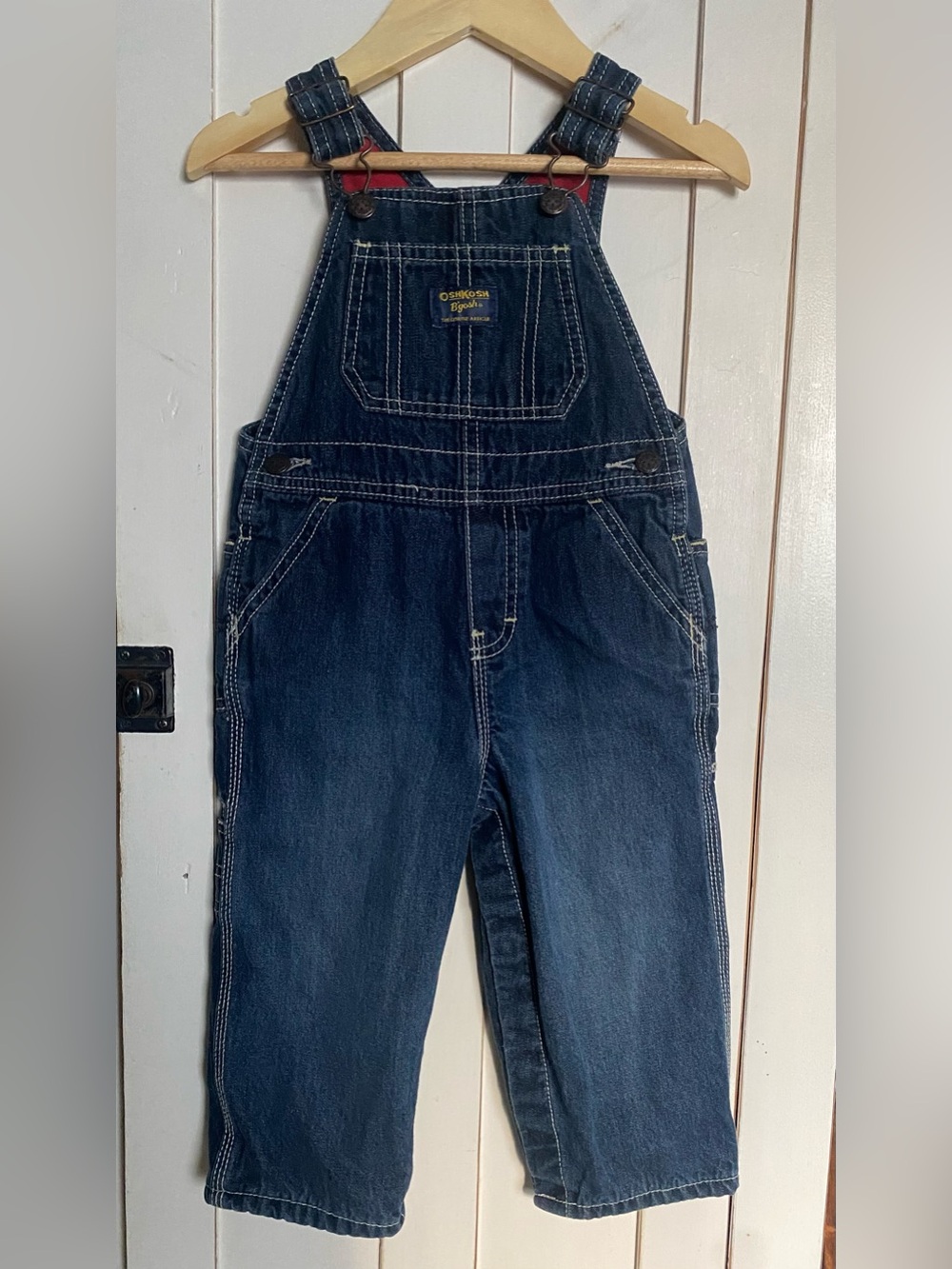OshKosh B’gosh 24M Kids Dark Wash Denim Carpenter Overalls